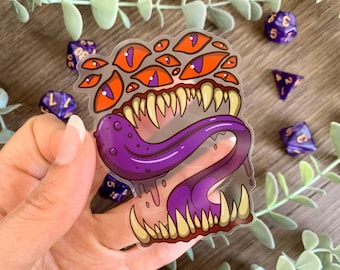 DnD Easy-Peel Sticker | Clear Sticker | Waterproof Sticker | Mimic Sticker | Dungeons & Dragons | Vinyl Sticker