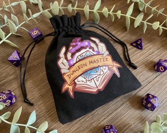 Dungeon Master Dice Bag | Cotton Pouch | D&D Dice Bag