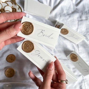 Vellum Place Name Tags| Personalised Name Tags | Wedding Place cards | Name Place Cards | Name Place Setting | Wax Seal Place Card