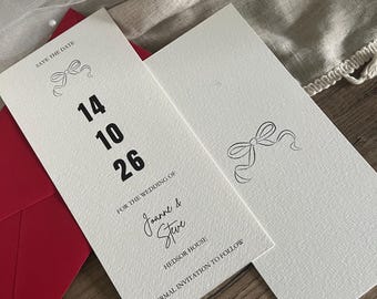 PERSONALISED Save The Date invitation template | Hand drawn & Handwritten Whimsical Dinner Party Invite, Funky Wedding invite, DL Invite,
