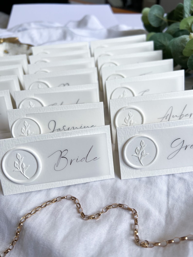 Vellum Place Name Tags Personalised Name Tags Wedding Place Etsy UK