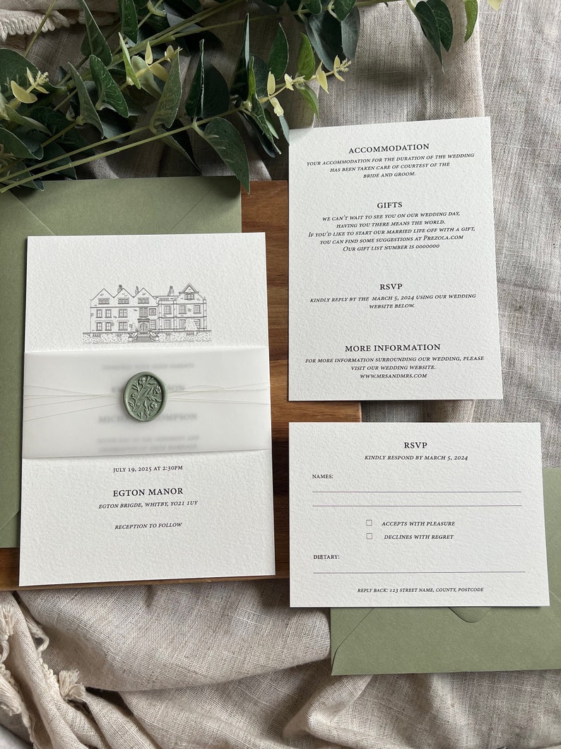 Sample Wedding Venue Invite, Custom Venue Wedding Invitation, Venue ...