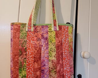 Gesteppte Patchwork-Einkaufstasche