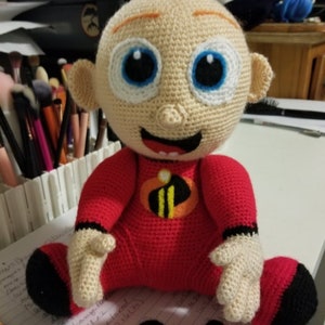 Baby Jack Jack crochet pattern, crochet jack jack, baby crochet, crochet baby, crochet the incredibles, amigurumi, crochet doll