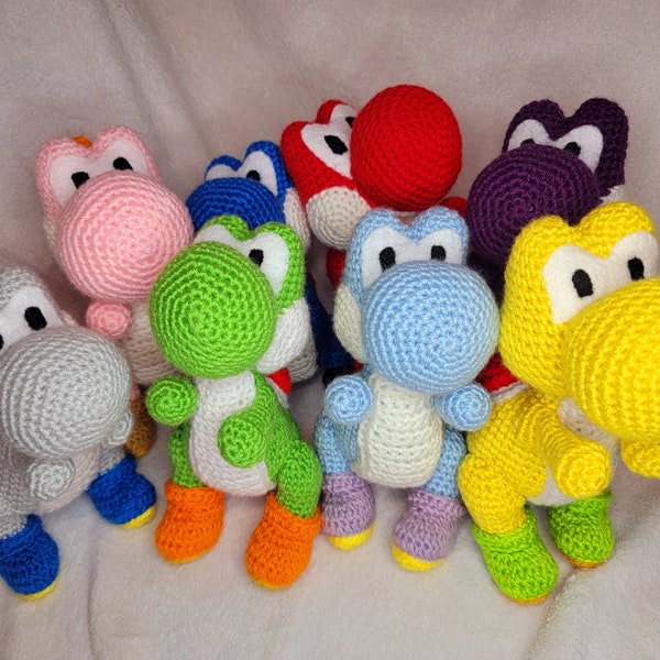 Yoshi Crochet Plush (ready to ship), yoshi, yoshi toy, yoshi soft plushies, super mario crochet, ednygurumi,