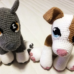Arnie the PitbullPup, Welpe Häkelanleitung, Amigurumi, Hund Häkelanleitung, Tier gehäkelt, Puppe gehäkelt, Pitbull-Welpe muster