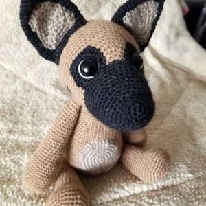 Molly the Belgian Malinois crochet pattern, belgian shepherd dog, puppy crochet pattern, dog crochet pattern, malinois crochet pattern