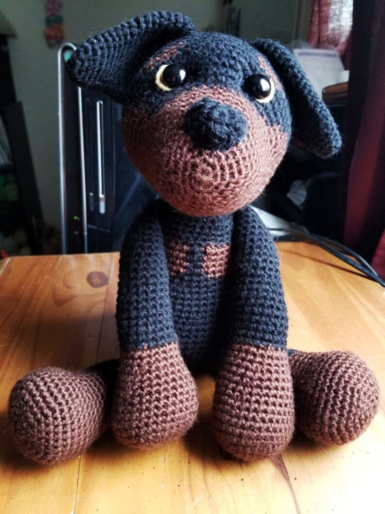 Rex the Rottweiler crochet pattern dog crochet puppy Etsy Nederland