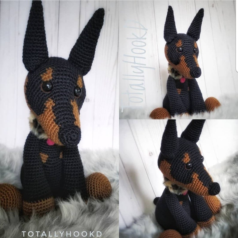 Dixie the Doberman Crochet Pattern Puppy Crochet Dog Etsy UK