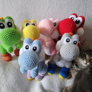 Custom Order: Yoshi Crochet Plush, yoshi, yoshi toy, yoshi soft plushies, super mario crochet, ednygurumi, boshi, boshi plushie
