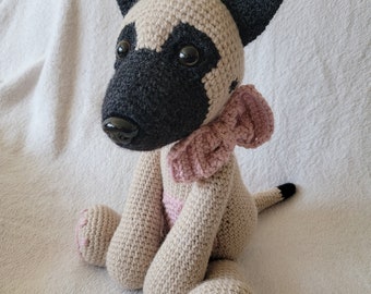 Custom Order: Belgian Malinois puppy toy, crochet malinois, crochet puppy, malinois puppy, malinois portrait, pet portrait