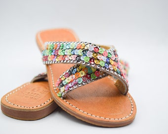 Leder Flip Flops Etsy