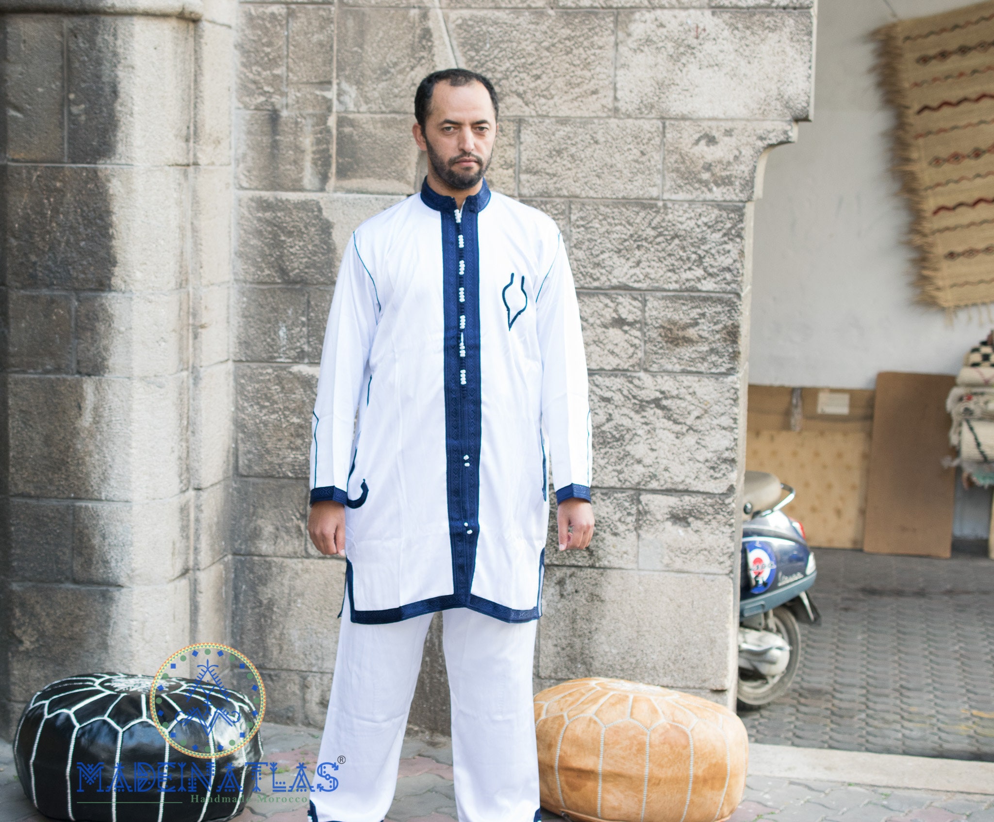 Jabador marroqui hombres Tunica Caftan Jabador Kaftan para hombres Jabador para hombres 2 piezas Vestido Kaftan Djellaba marroqui ropa de ayuda Etsy Espana