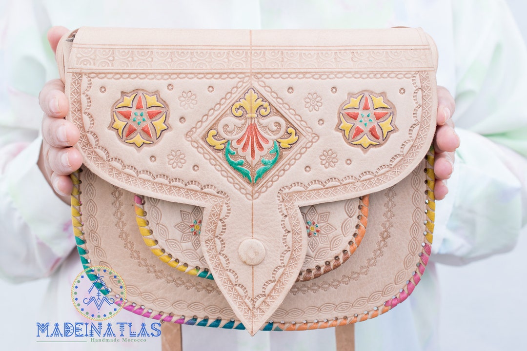 Moroccan Leather Bag, Small Crossbody Bag, Bridesmaid