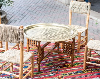 Boho Stühle Esszimmer, Marokkanischer Stuhl, Rattan Esszimmerstühle, marokkanisches Dekor, Boho Vibes, Rattan Dekor