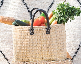 Farmer market basket, Moroccan Basket, French Market basket, wicker storage basket, Mother’s Day gift from son