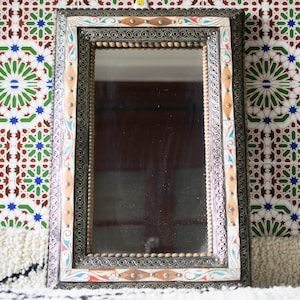 Morocco mirror, Arabic decor, bone inlay mirror, Boho art deco mirror, large mirror, Arabic Wall Art, bridal gift mirror