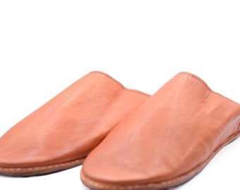 Leren berberpantoffels: Marokkaanse babouche-schapenleerschoenen