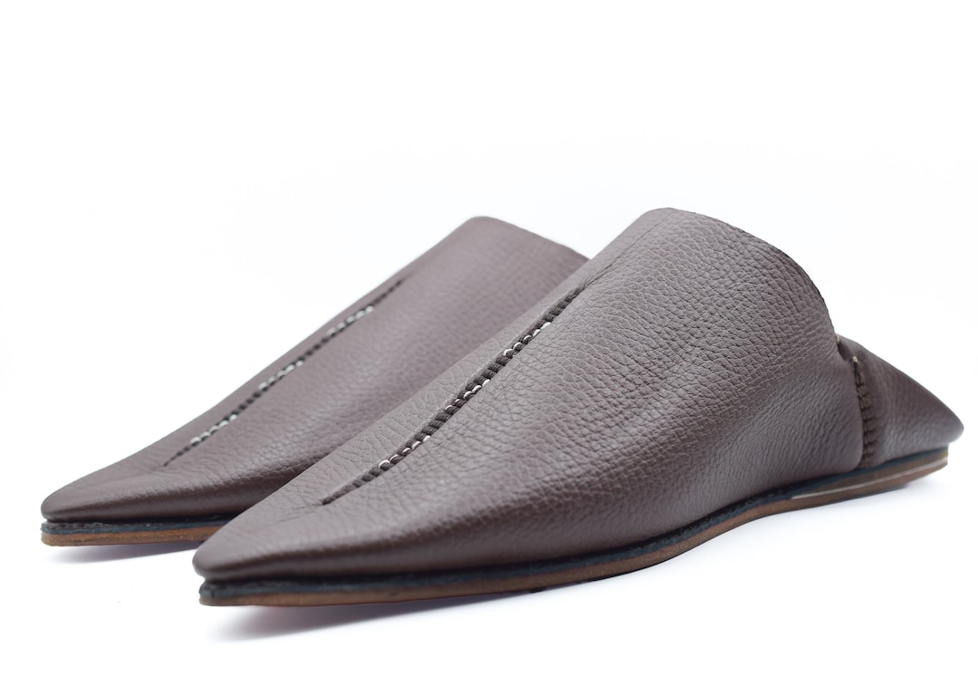 Handmade Moroccan Leather Slippers: Men's Babouche Mules