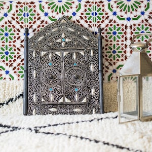 Moroccan Mirror, Bone inlay mirror, Decorative Mirror, Arched Mirror, Bone decor, Arabic wall art