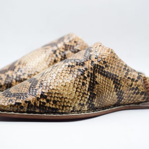 Snakeskin Moroccan Slippers Traditional Handmade Snake Shoes - Etsy