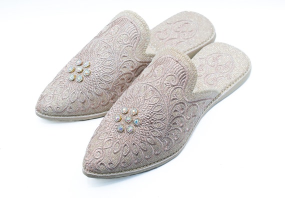 Moroccan Embroidered Mules