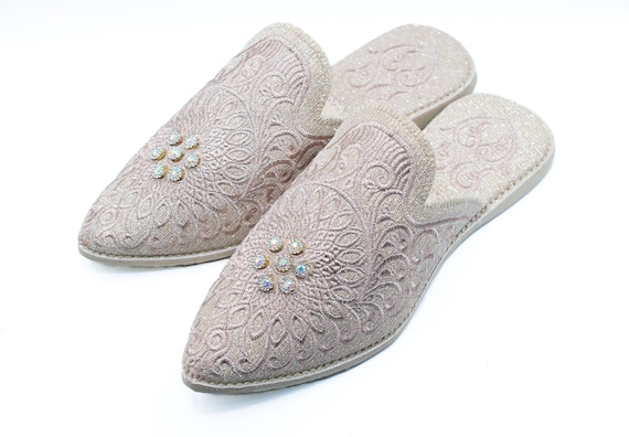 Moroccan Embroidered Mules