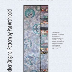 Japanese Inspirations Art Quilt Digital Download Pattern