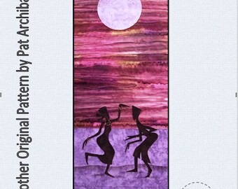 Patrón de descarga digital de edredón de arte de bailarines nocturnos
