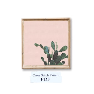 Schema punto croce cactus, scaricalo in PDF