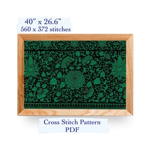 Flower cross stitch pattern, cross stitch chart, cross stitch, PDF download