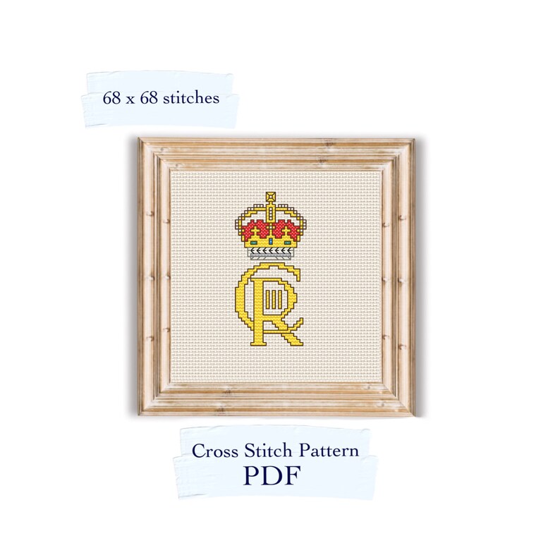 King Charles III Cross Stitch Pattern Cross Stitch Chart Etsy UK