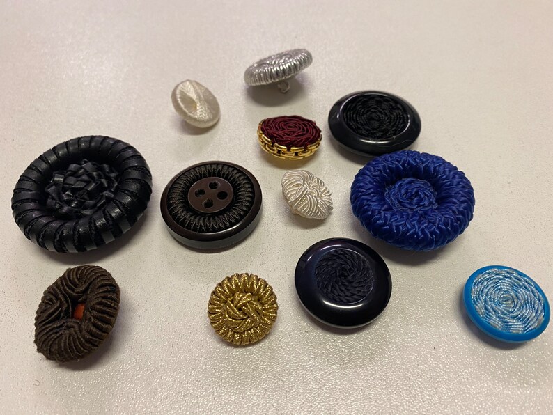 12x 80s Vintage Collectible Buttons of Mixed Shape and Size Color (from ...