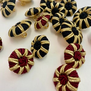 1x Vintage Button 80s Handmade Passementerie - eyelet - 23 mm/30 mm