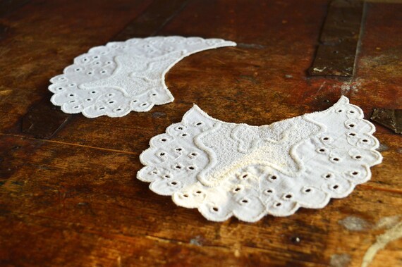 Peter pan collar white. Vintage Gothic Lolita embr