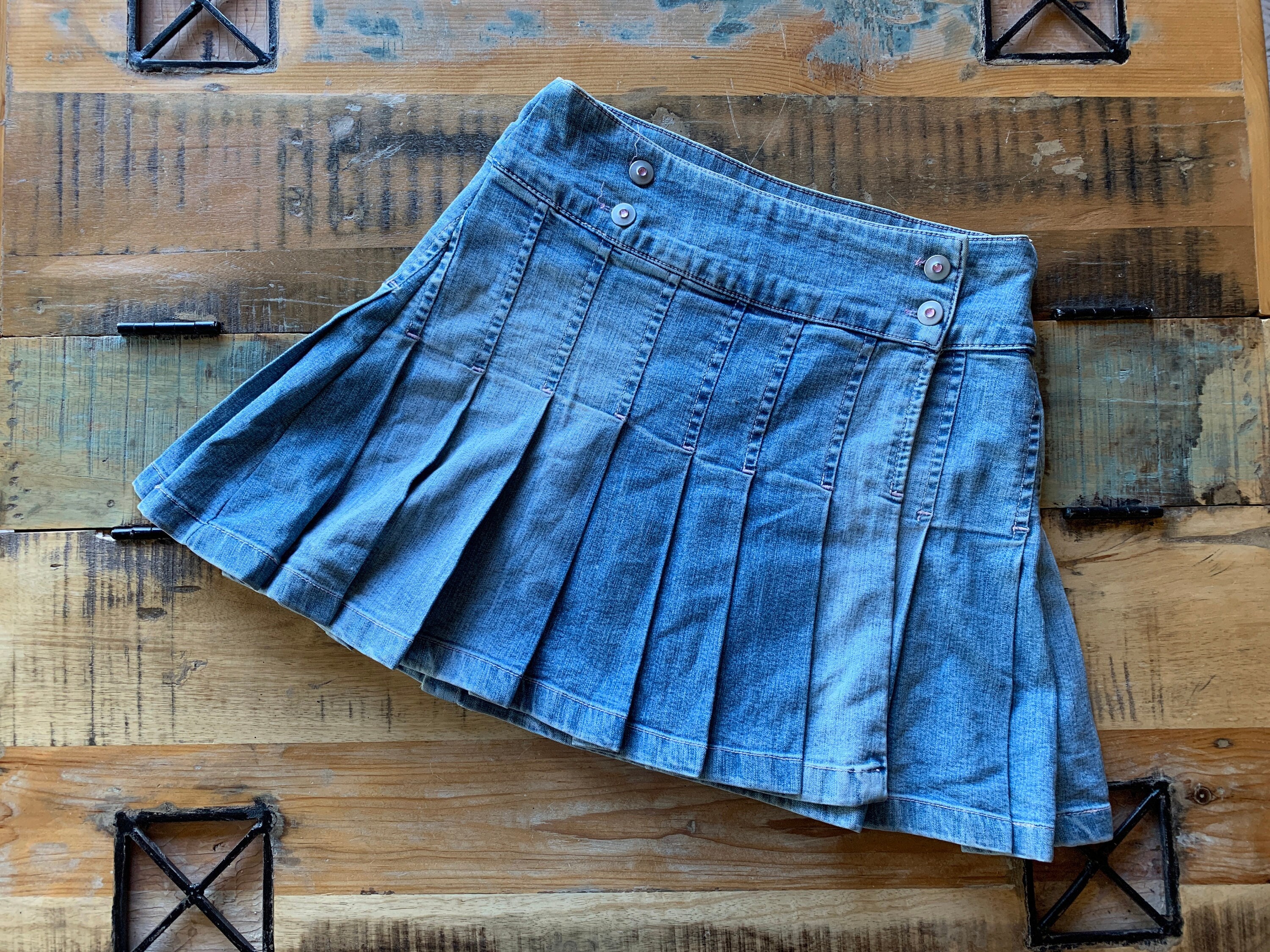 Flocked Monogram Denim Mini Skirt - Women - Ready-to-Wear