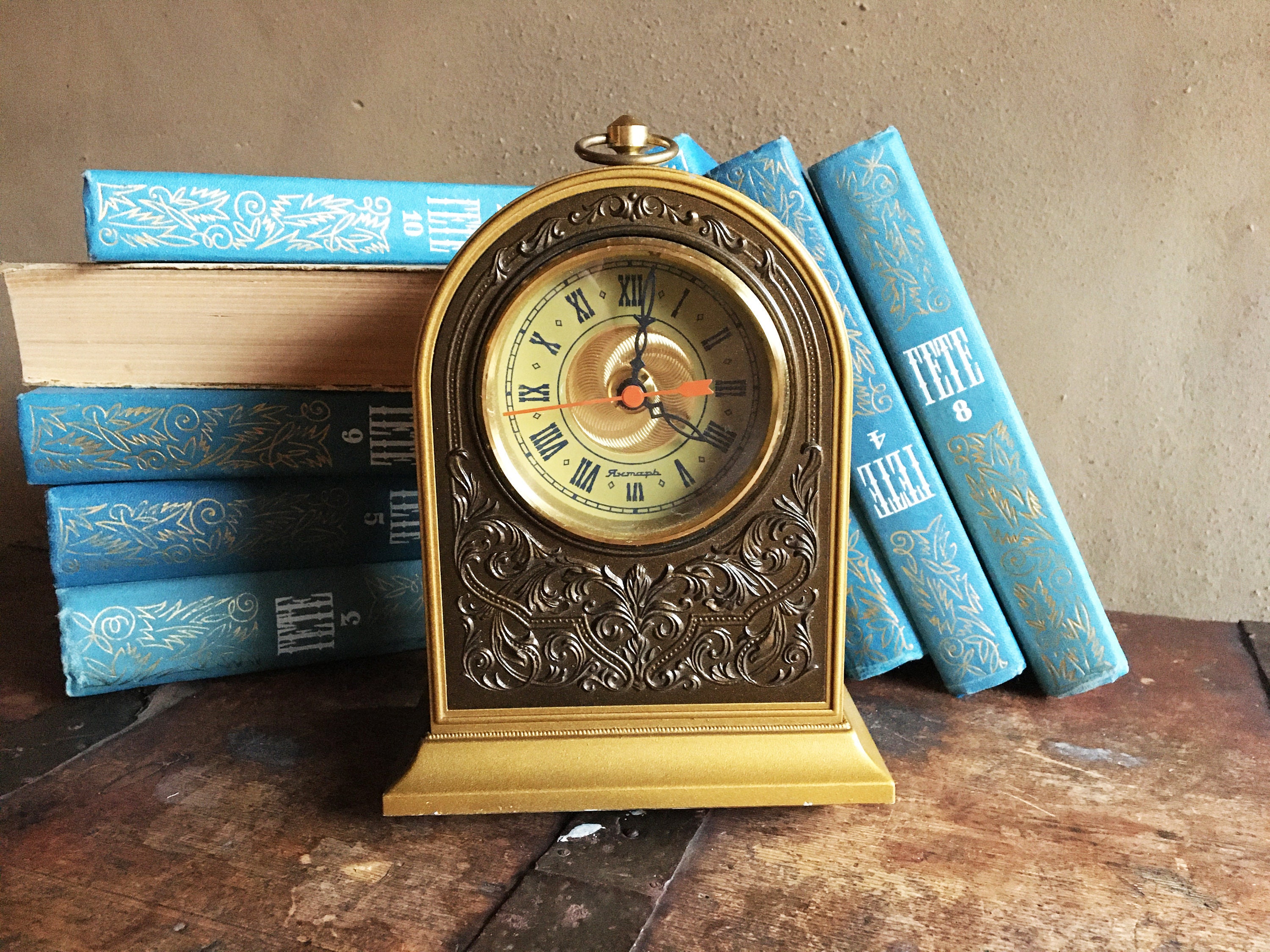 Antique tabletop clock Vintage desk clock Etsy
