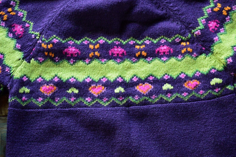 Cottagecore purple sweater. Vintage from 1990 image 4