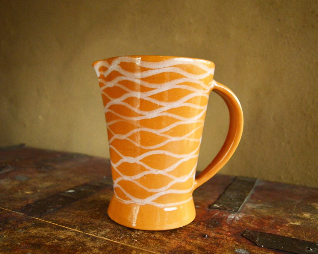 Vintage Milk Jug Vase Ceramic Water Pitcher Etsy