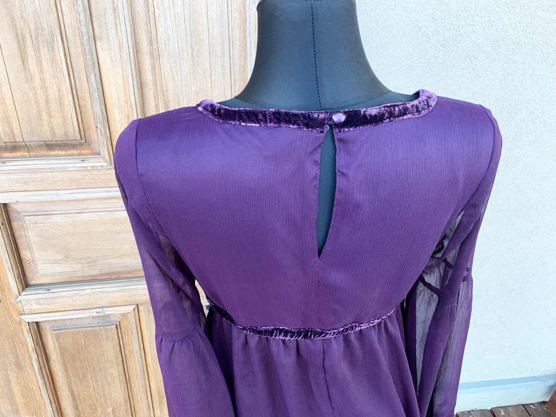 Dark purple dress Vintage dark academia y2k clothing | Etsy