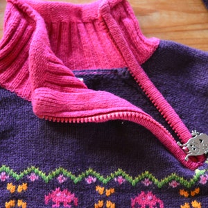 Cottagecore purple sweater. Vintage from 1990 image 6