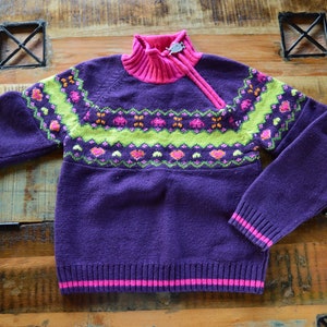 Cottagecore purple sweater. Vintage from 1990 image 1