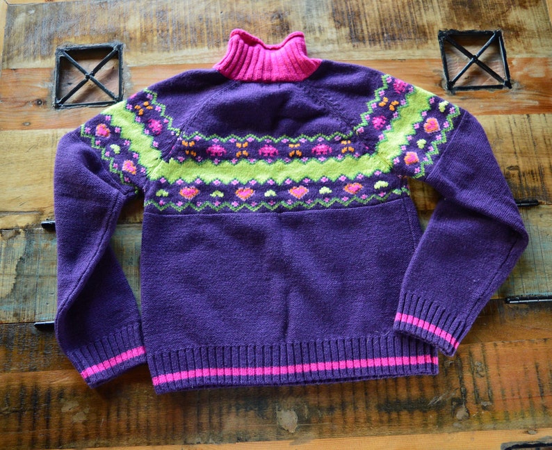Cottagecore purple sweater. Vintage from 1990 image 3
