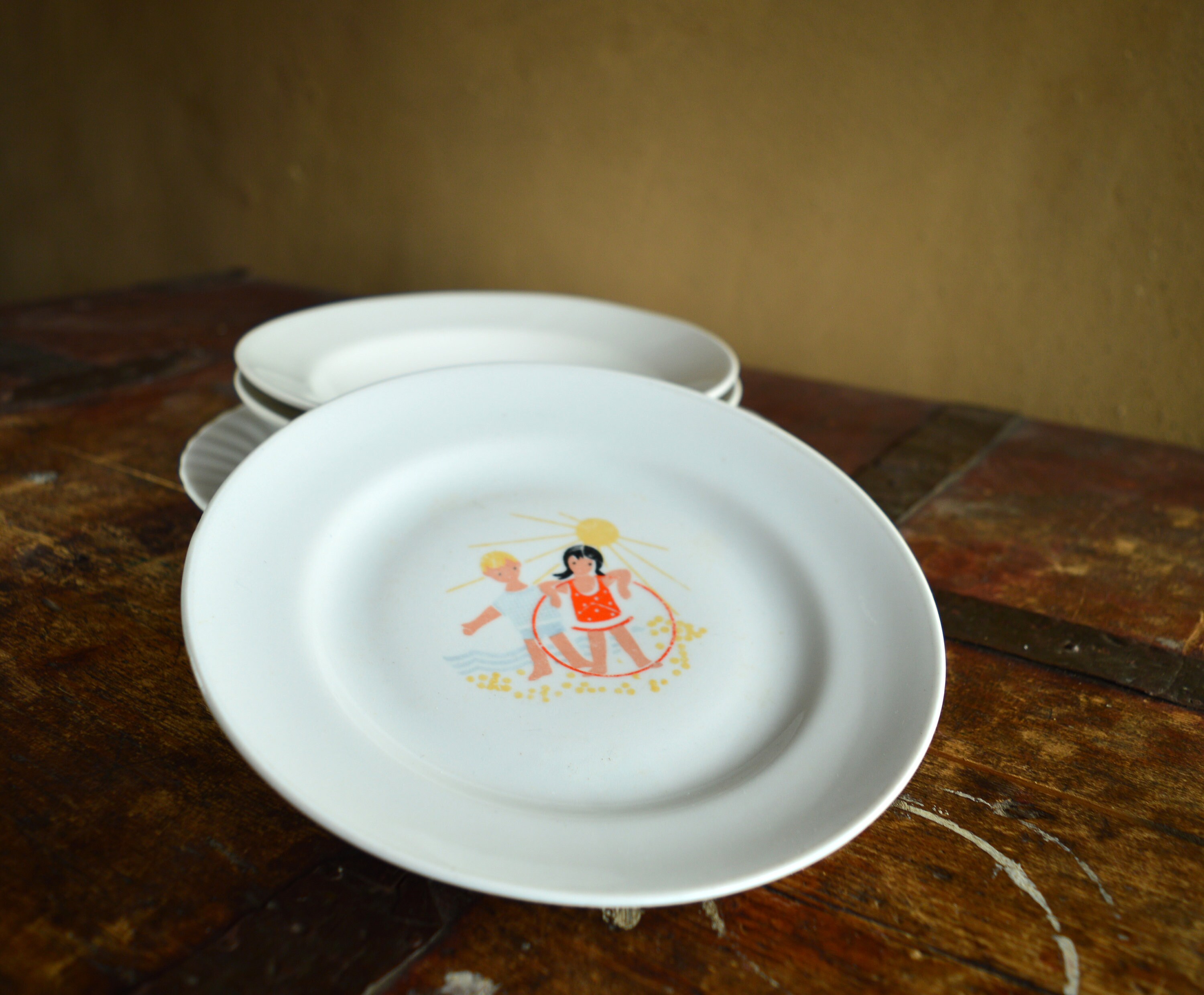 Home & Living 4 mismatched ceramic plates Vintage farmhouse plates for