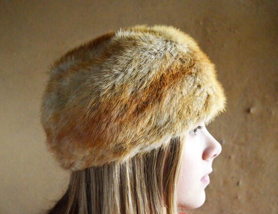 Mink fur hat. Russian vintage 1950s hat
