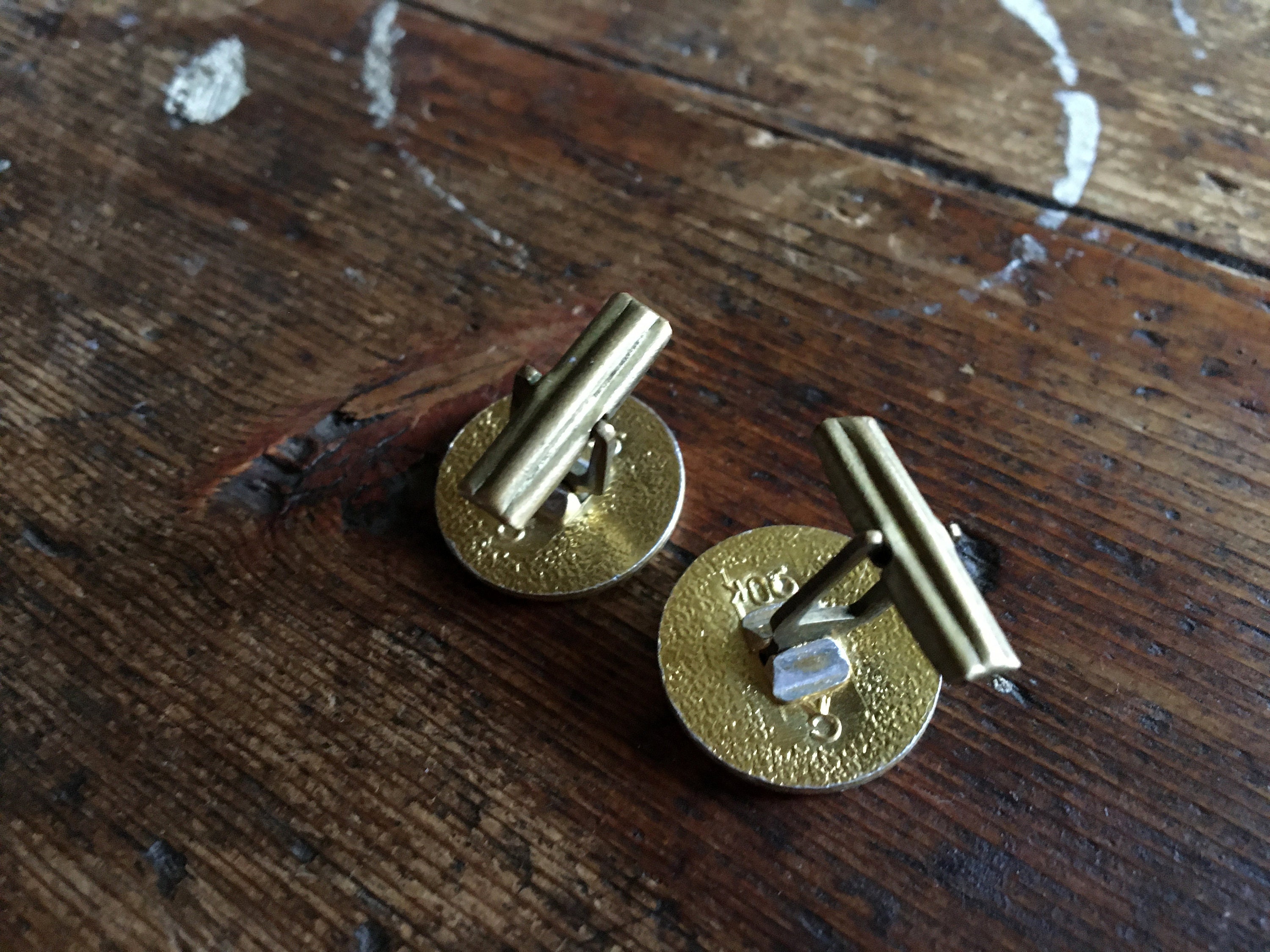 Shield cufflinks Soviet vintage cuff links in gold colorway Etsy