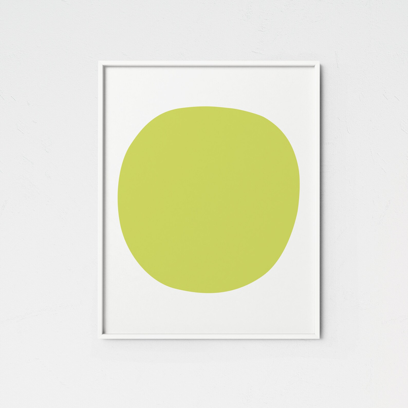 Green Abstract Circle ART PRINT Modern Print Shapes Modern Etsy
