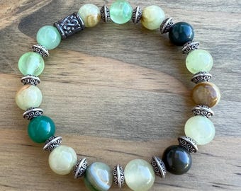 Grün Achat Kristall Armband