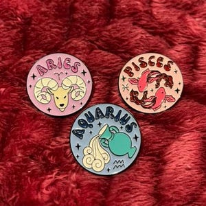 Zodiac Enamel Pins