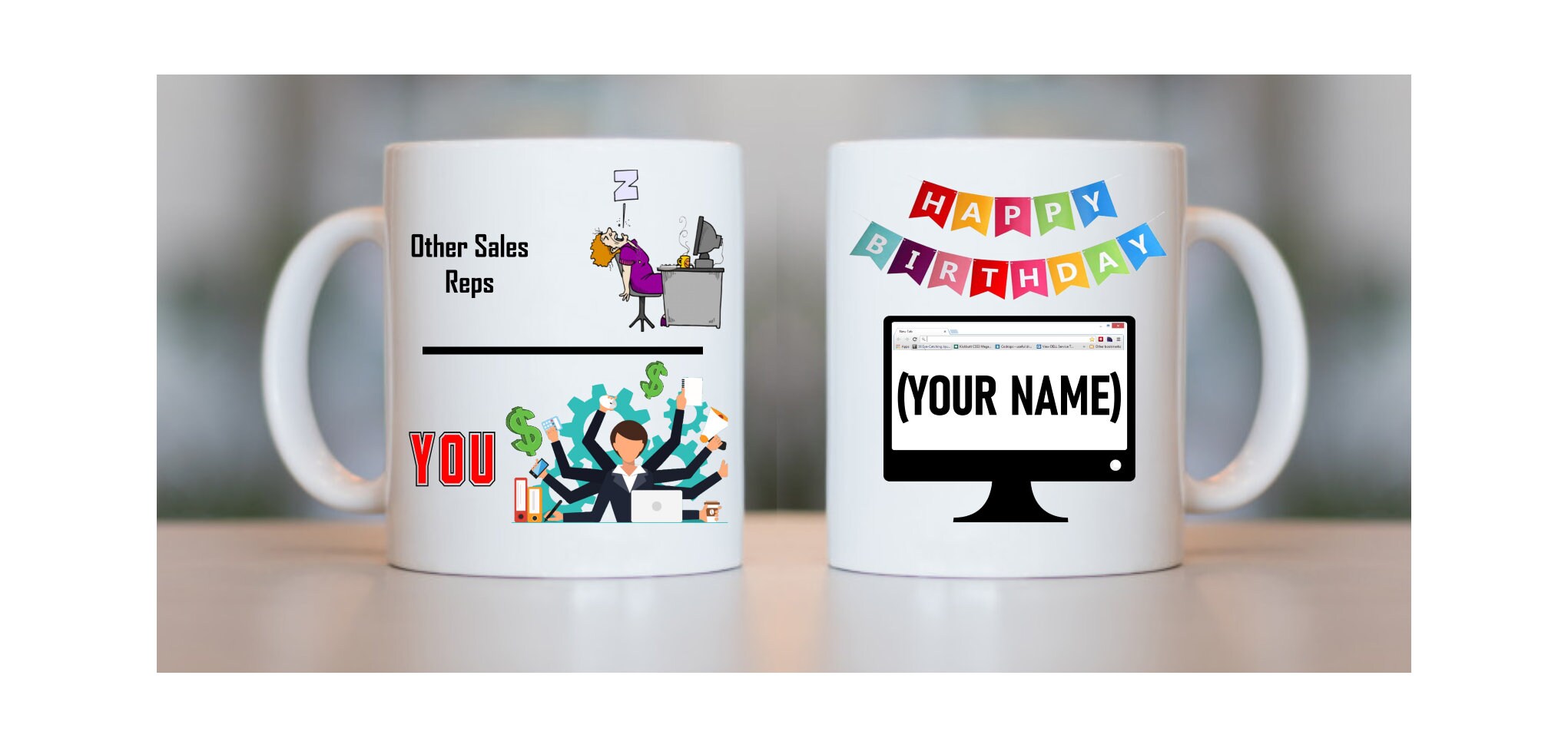 Sales Rep Custom Birthday Mug Gift for Sales Rep Birthday Etsy Ireland